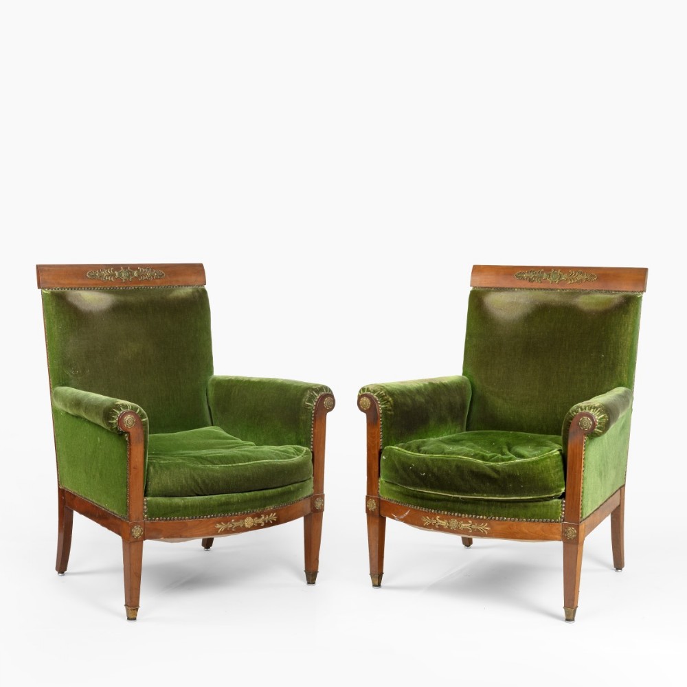 A Large Pair of 19th Century French Armchairs