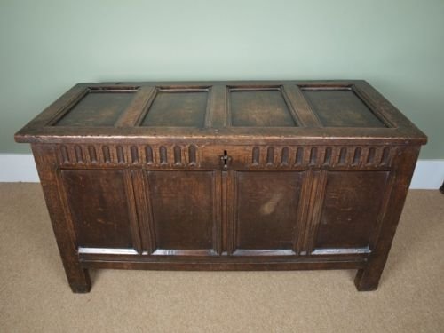 fig 1. Early 18th Century Oak Coffer