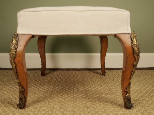 A 19th C. French Walnut and Ormolu Mounted Stool
