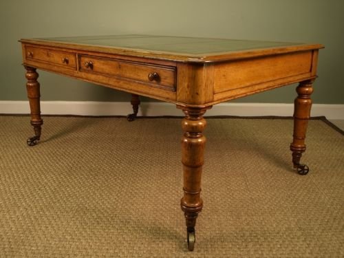 A Victorian Light Oak Library Table