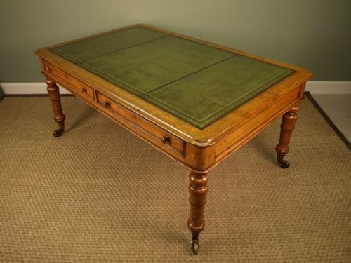 fig 2. A Victorian Light Oak Library Table