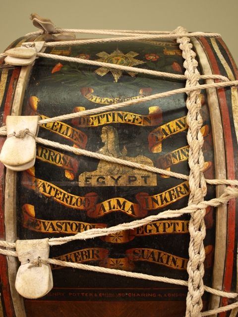 fig 2. Rare Large Victorian Scots Guard Military Bass Drum