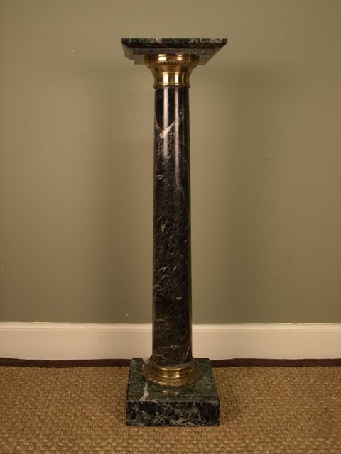 A Victorian Green Marble Column

