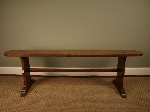 fig 1. A Solid Elm & Oak Country House Bench Circa 1800