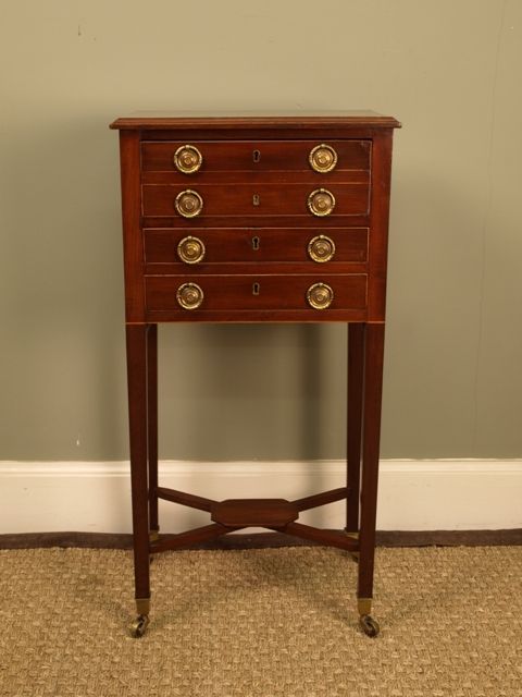 A Very Small Victorian Inlaid Mahogany Side Table