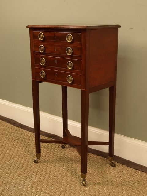 fig 1. A Very Small Victorian Inlaid Mahogany Side Table