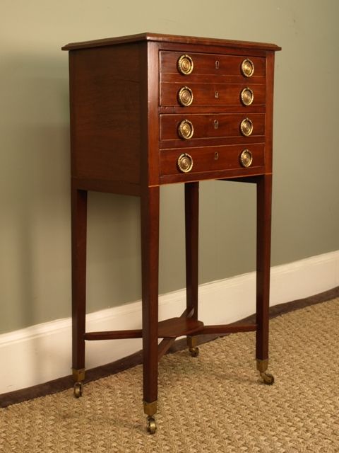 fig 2. A Very Small Victorian Inlaid Mahogany Side Table