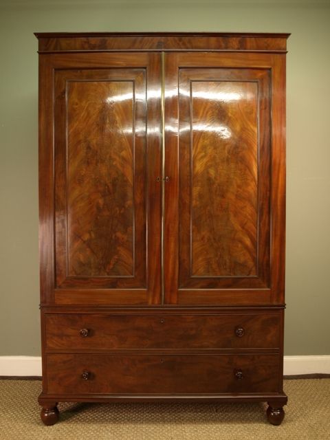 A George IV Mahogany Linen Press