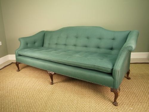 fig 1. An Impressive large Upholstered Camel Back Sofa