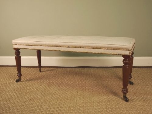 A Victorian Mahogany Window Seat