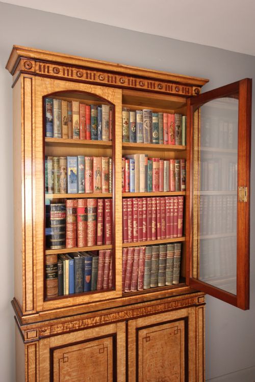fig 2. Holland & Sons Hungarian Ash and Purple Heart Bookcase Cabinet