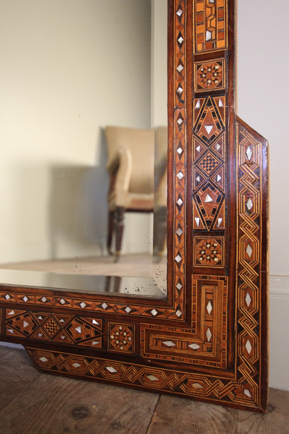 Beautiful Large Syrian Inlaid Mirror View II