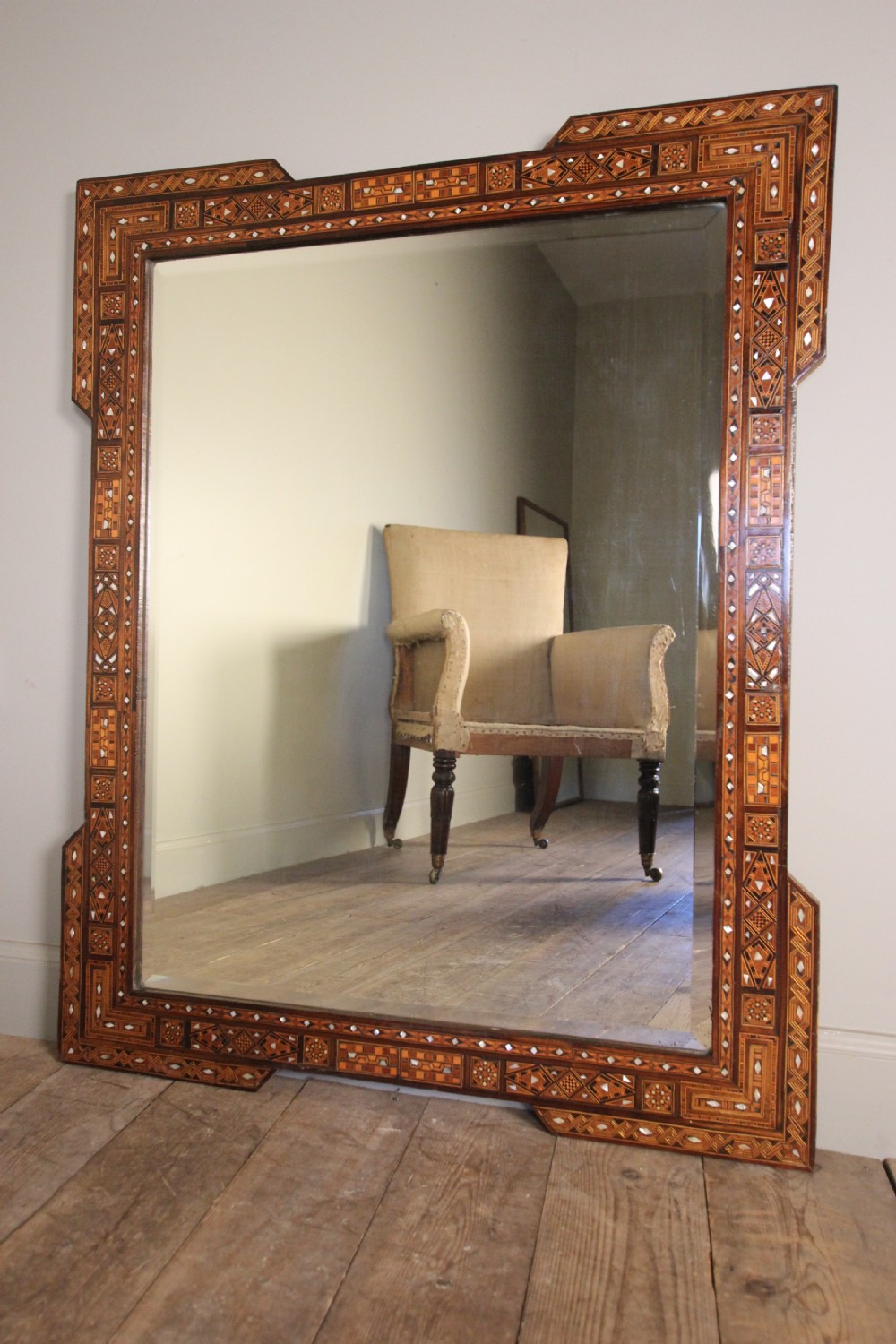 Beautiful Large Syrian Inlaid Mirror View III