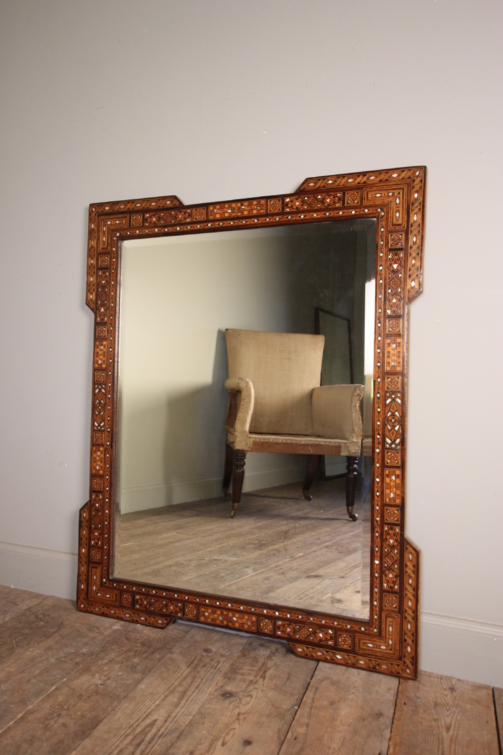 Beautiful Large Syrian Inlaid Mirror View V