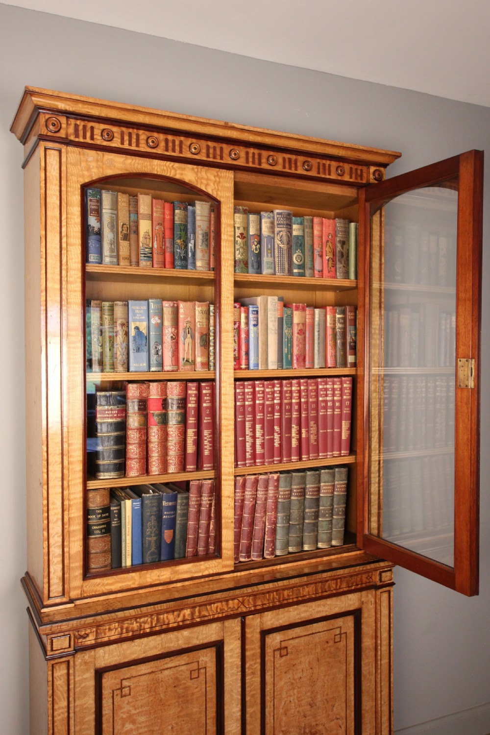 Holland & Sons Hungarian Ash and Purple Heart Bookcase Cabinet View III