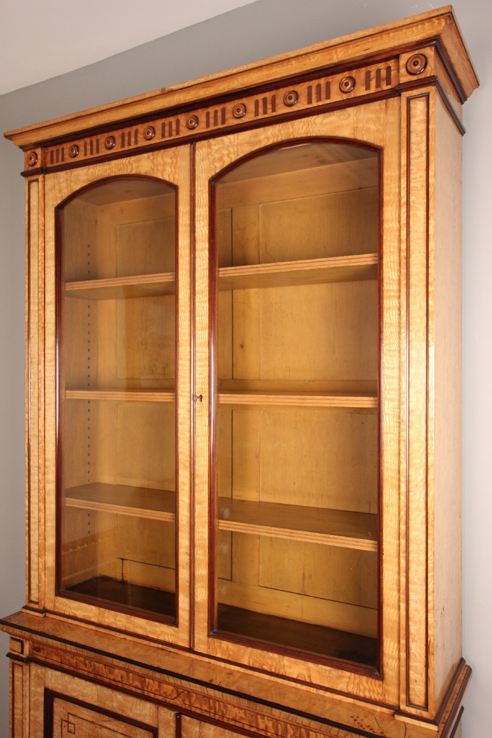 Holland & Sons Hungarian Ash and Purple Heart Bookcase Cabinet View VII