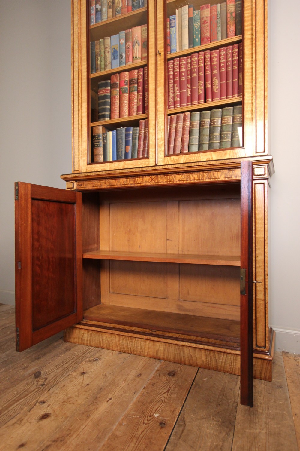 Holland & Sons Hungarian Ash and Purple Heart Bookcase Cabinet View VIII