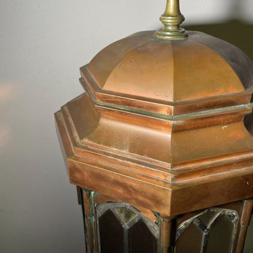 LARGE VICTORIAN OCTAGONAL COPPER LANTERN - ADDITIONAL PHOTO 3