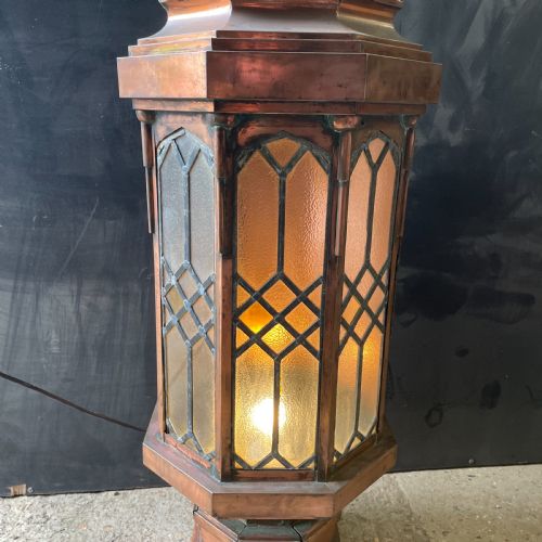 LARGE VICTORIAN OCTAGONAL COPPER LANTERN - ADDITIONAL PHOTO 5