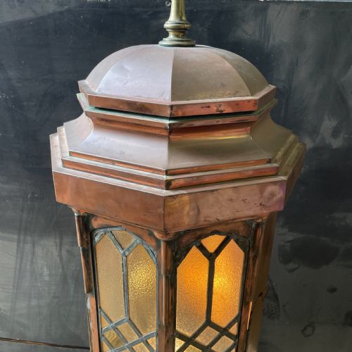 LARGE VICTORIAN OCTAGONAL COPPER LANTERN - ADDITIONAL PHOTO 6
