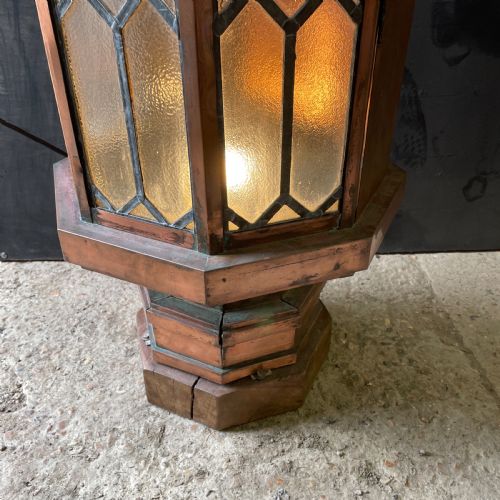 LARGE VICTORIAN OCTAGONAL COPPER LANTERN - ADDITIONAL PHOTO 7