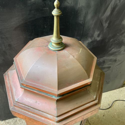 LARGE VICTORIAN OCTAGONAL COPPER LANTERN - ADDITIONAL PHOTO 9
