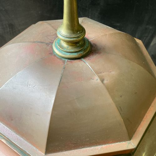 LARGE VICTORIAN OCTAGONAL COPPER LANTERN - ADDITIONAL PHOTO 10