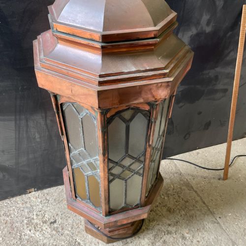 LARGE VICTORIAN OCTAGONAL COPPER LANTERN - ADDITIONAL PHOTO 13