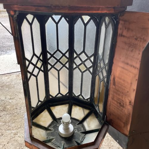 LARGE VICTORIAN OCTAGONAL COPPER LANTERN - ADDITIONAL PHOTO 15