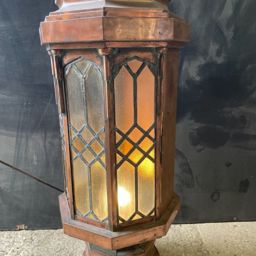 LARGE VICTORIAN OCTAGONAL COPPER LANTERN - ADDITIONAL PHOTO 18