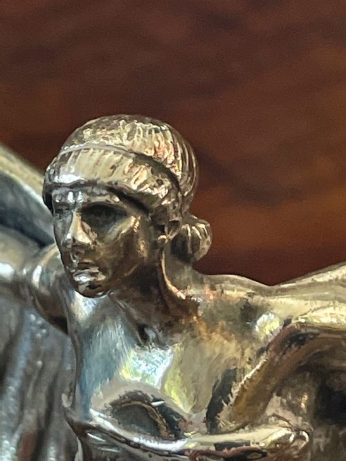 A SILVERED BRONZE FINNIGANS ICARUS CAR MASCOT C 1925 - ADDITIONAL PHOTO 7