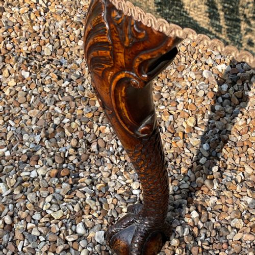 GEORGE II DESIGN CARVED WALNUT ARMCHAIR - ADDITIONAL PHOTO 5