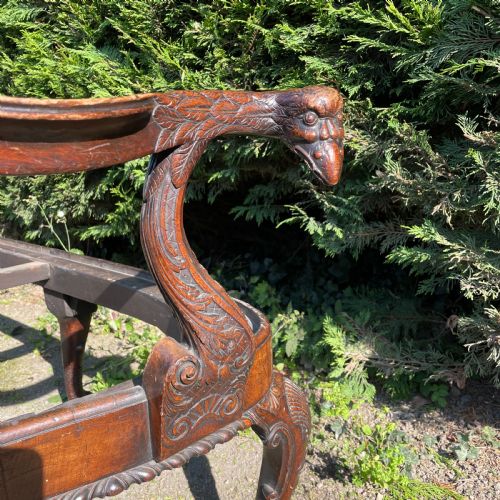 GEORGE II DESIGN CARVED WALNUT CHAIR BACK SOFA - ADDITIONAL PHOTO 8
