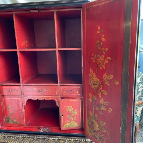 CHINOISERIE CABINET ON STAND C1920 - ADDITIONAL PHOTO 7