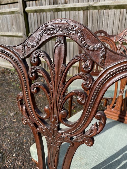 SET OF 12 HEPPLEWHITE STYLE MAHOGANY DINING CHAIRS - ADDITIONAL PHOTO 12