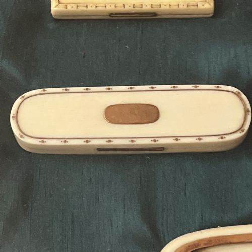 A COLLECTION OF 8 GEORGIAN IVORY GOLD TOOTHPICK HOLDERS - ADDITIONAL PHOTO 3