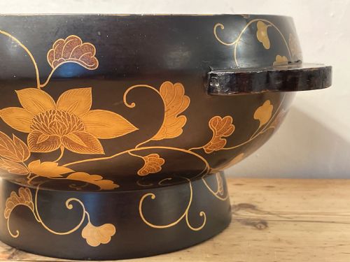 LARGE JAPANESE EDO PERIOD LACQUERWARE BOWL - ADDITIONAL PHOTO 3