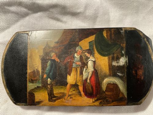 beautiful early 19th century papier mache spectacles case c1840 stobwasser - CATEGORY: ANTIQUE MISCELLANEOUS - DATED 19TH CENTURY