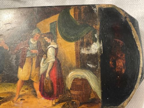 BEAUTIFUL EARLY 19TH CENTURY PAPIER MACHE SPECTACLES CASE C1840 STOBWASSER - ADDITIONAL PHOTO 6