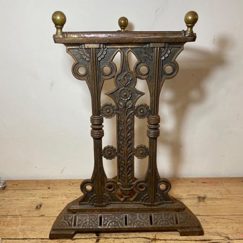 19thc corner stick stand in the aesthetic taste - CATEGORY: ANTIQUE MISCELLANEOUS - DATED 1880