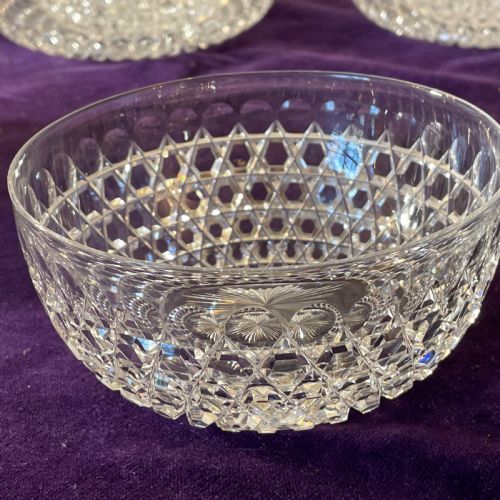SET OF OF IRISH HOBNAIL CUT GLASS BOWLS AND MATCHING PLATES 16 - ADDITIONAL PHOTO 9