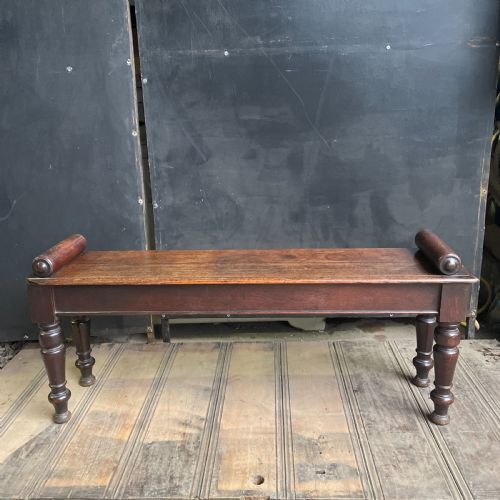 A MID 19TH CENTURY ENGLISH OAK WINDOW SEAT - ADDITIONAL PHOTO 2