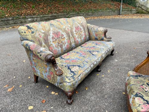 finely carved george ii style sofa c1890 - CATEGORY: ANTIQUE SOFAS - DATED 19TH CENTURY