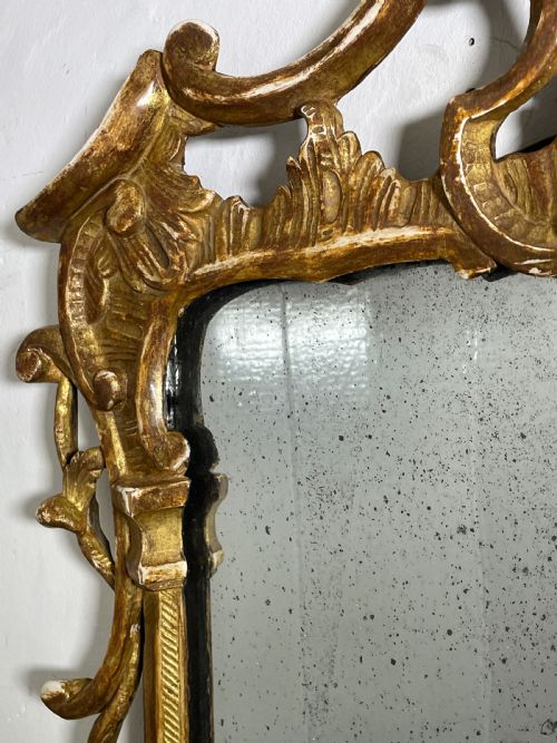 GEORGE III CARVED GILTWOOD CHIPPENDALE PERIOD MIRROR - ADDITIONAL PHOTO 2