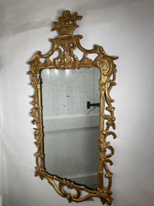 GEORGE III CARVED GILTWOOD CHIPPENDALE PERIOD MIRROR - ADDITIONAL PHOTO 8