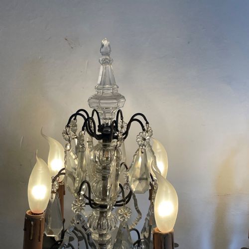 PAIR OF ANTIQUE FRENCH TABLE CHANDELIERS - ADDITIONAL PHOTO 7