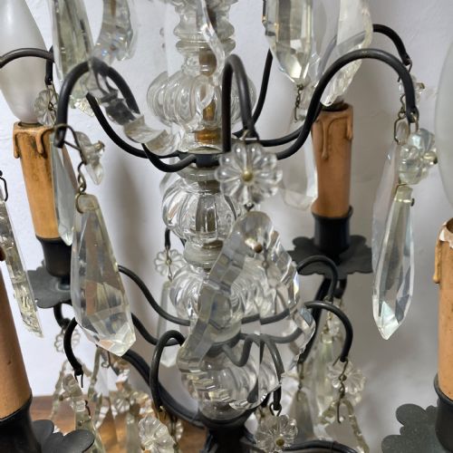 PAIR OF ANTIQUE FRENCH TABLE CHANDELIERS - ADDITIONAL PHOTO 8
