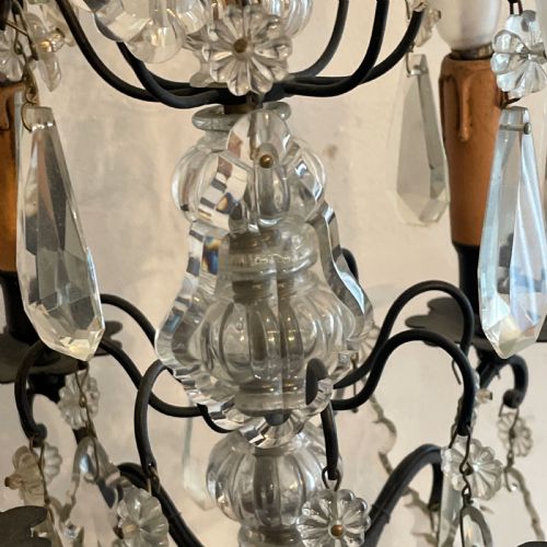 PAIR OF ANTIQUE FRENCH TABLE CHANDELIERS - ADDITIONAL PHOTO 11