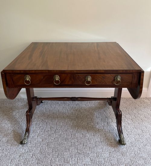 SUPERB REGENCY FLAME MAHOGANY SOFA TABLE C1810 - ADDITIONAL PHOTO 1