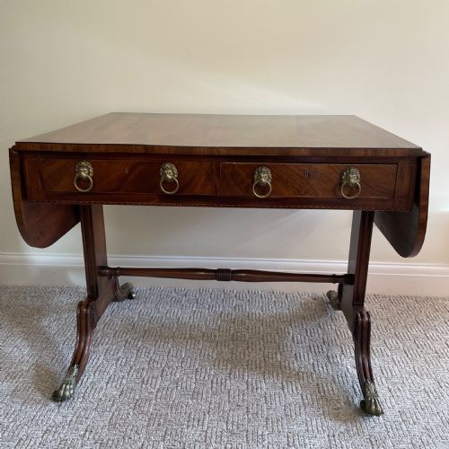 SUPERB REGENCY FLAME MAHOGANY SOFA TABLE C1810 - ADDITIONAL PHOTO 20